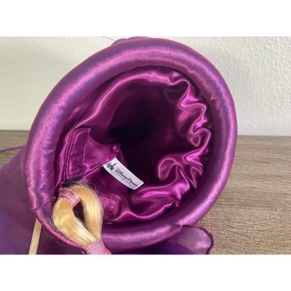 Disney Parks Rapunzel Princess Hat Braided Ponytail Purple Tangled Girls Costume